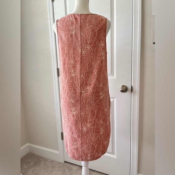 Orvis Womens Floral Sleeveless Linen blend Dress Small Coastal Grandma Lagenlook - Picture 6 of 12